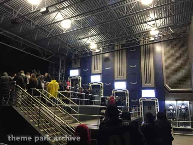 Theatre Royale entrance at California's Great America, bustling crowd for an event.