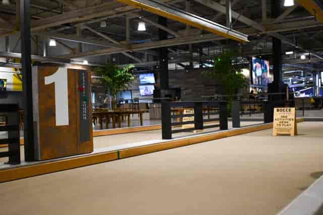 Bocce court at Silver Creek Sportsplex for corporate events and team-building activities.