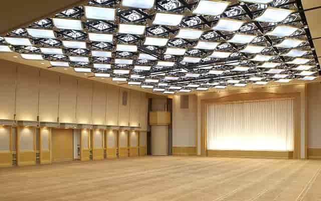 Hikari Room at Imperial Hotel Tokyo: spacious event hall with modern design for meetings and receptions.