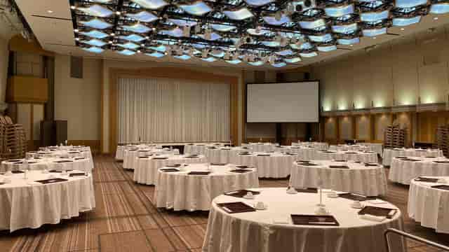 Hikari Room at Imperial Hotel Tokyo, elegant banquet venue for corporate events.