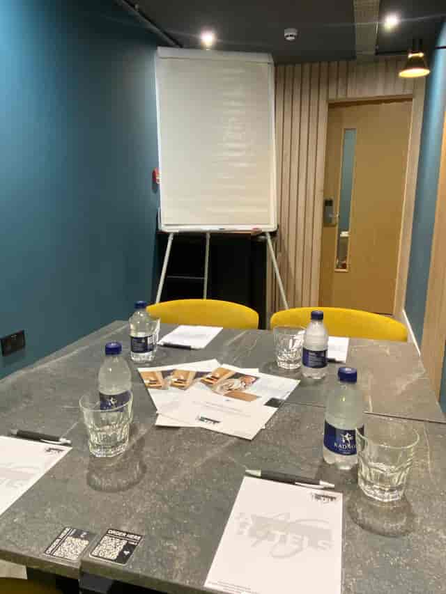 Plaza Meeting Room 1 at The Plaza Hotel, Chorley - sleek table for productive meetings.
