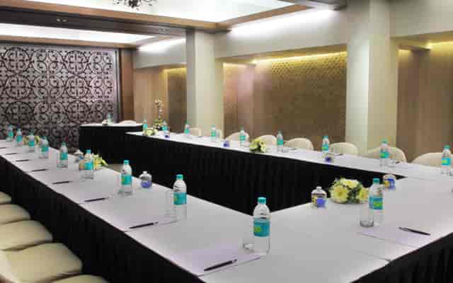 U-shaped meeting room at The Mirador Hotel Mumbai, ideal for corporate events and workshops.