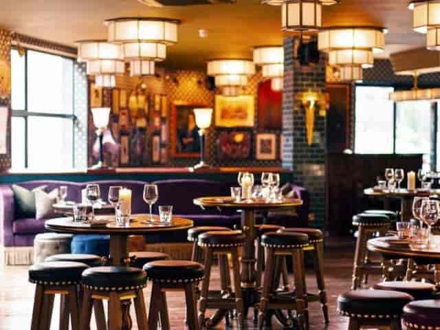 Stylish First Floor Bar at Cosy Club Brindleyplace, perfect for networking events.