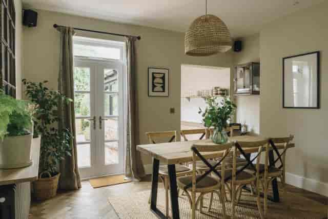 Stylish dining space at The Plough House, ideal for intimate meetings and small events.