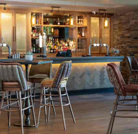 Upper Claret Jug bar at Oulton Hall, modern design for networking events and gatherings.