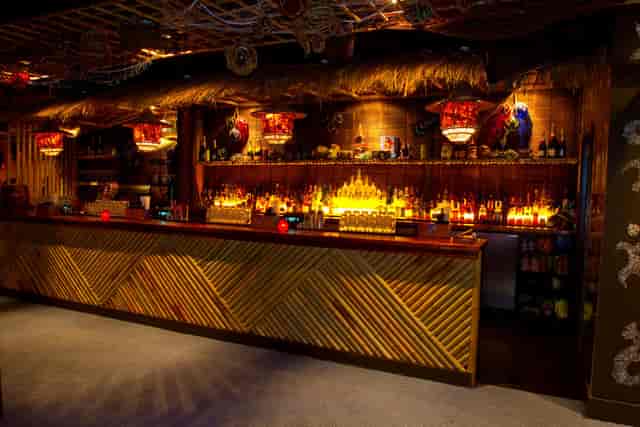 Vibrant Bamboo Bar at Lola Lo Reading, perfect for events and themed parties.