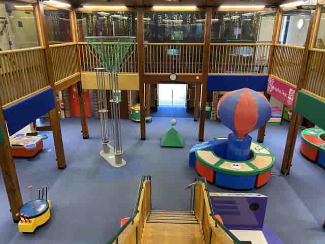 Colorful children's play area at Discovery Centre, perfect for family events and workshops.