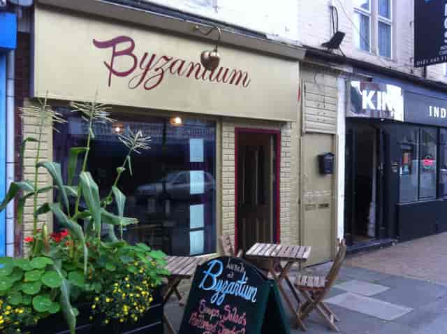 Byzantium Tapas venue with outdoor seating, perfect for intimate gatherings and events.