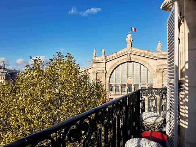 Magenta Room balcony view at 25hours Hotel, perfect for networking events in Paris.