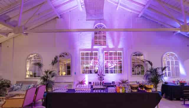 New White Loft purple reception venue