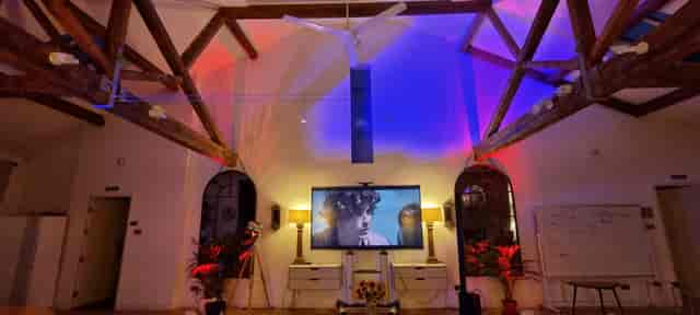 Lumiere London Shoreditch Loft event space, modern screen, networking venue