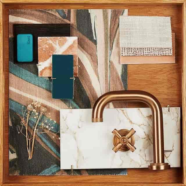 Elegant mood board in Sohos Studio for upscale event design and catering.