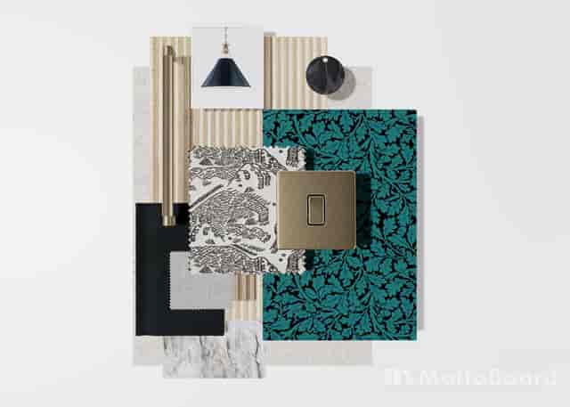 Curated mood board in Sohos Studio for modern event design inspiration.