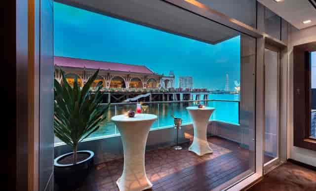 Voyage venue at Fullerton Bay Hotel with waterfront views for upscale events.