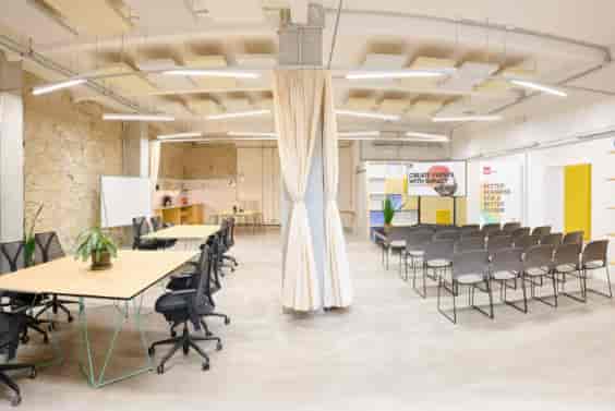 Elephant event space in Berlin with flexible layout for workshops and seminars.