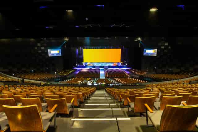 Salle de concert at La Seine Musicale, spacious auditorium for events and performances.