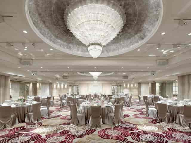 Elegant Grand Ballroom at The Langham, Hong Kong, perfect for weddings and corporate events.