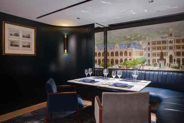 Elegant dining space at The Treasury, Hong Kong Bankers Club for private events.