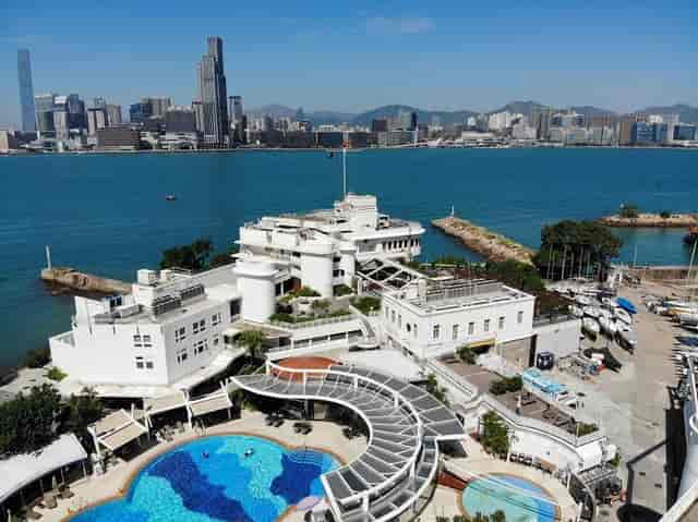 Poolside venue at Royal Hong Kong Yacht Club, ideal for corporate events and receptions.