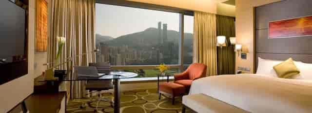 Meeting room with city view at Crowne Plaza Hong Kong, ideal for corporate events.