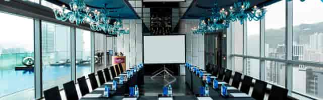 Modern conference center in Crowne Plaza Hong Kong, ideal for corporate events and workshops.