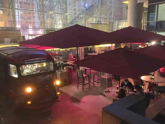 "Vintage truck bar at The Garage Bar - Upper Deck, Cordis Hong Kong for events."