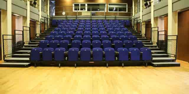 Theatre at Jao Tsung-I Academy with tiered seating for presentations and lectures.
