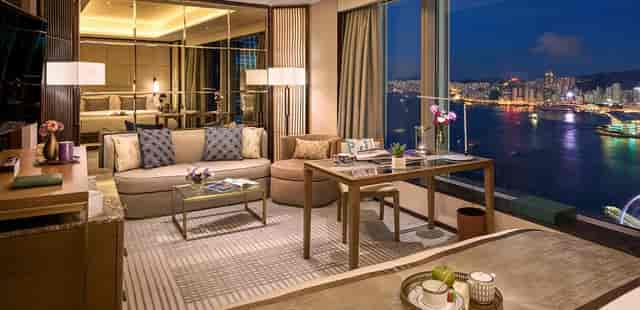 Elegant hotel suite at Four Seasons Place, ideal for VIP events and meetings.