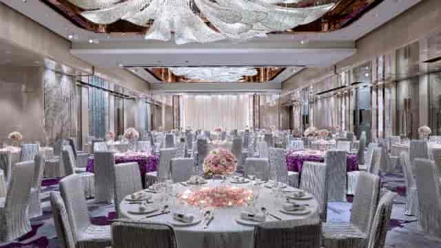 Elegant banquet hall at Royal Plaza Hotel, ideal for weddings and corporate events.