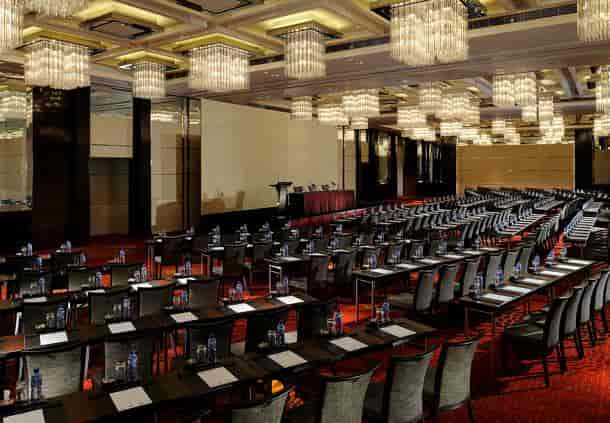 Grand Ballroom A+B at Hong Kong SkyCity Marriott, ideal for conferences and workshops.