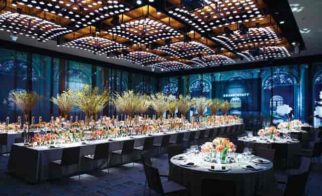 Elegant banquet setup in Grand Ballroom East, Grand Hyatt Tokyo for upscale events.