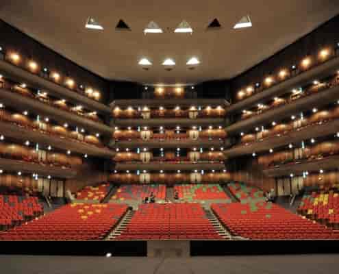 Main Hall Tokyo Bunka Kaikan auditorium with tiered seating for conferences and events.