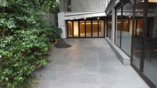 E-Salon outdoor space in Hillside Terrace, perfect for receptions and networking events.