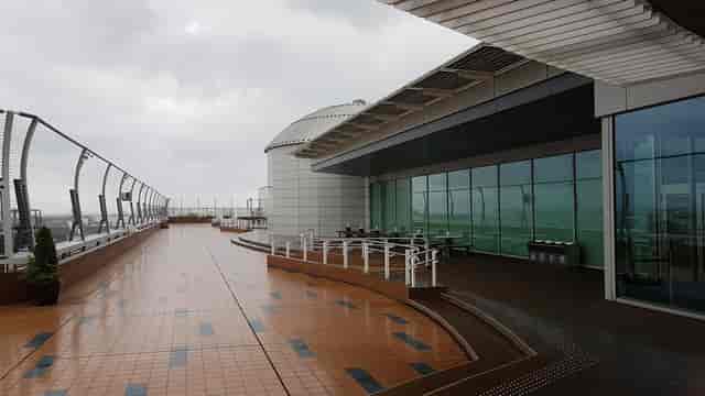 Modern outdoor terrace at TIAT SKY HALL, perfect for events and networking.