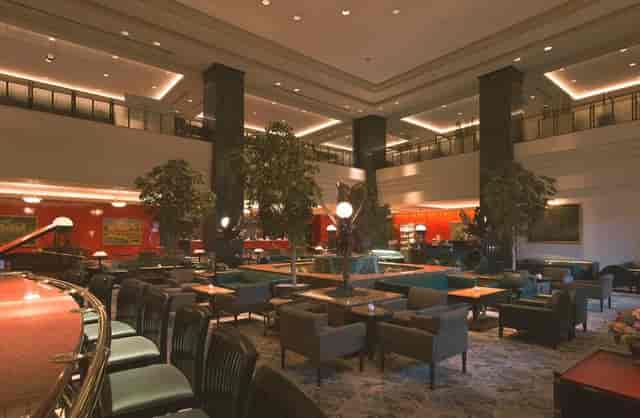 Elegant lobby at Hotel East 21 Tokyo, perfect for networking events and casual meetings.