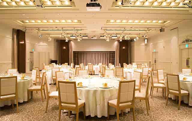 Elegant banquet hall in TKP Garden City Akihabara, perfect for weddings and corporate events.