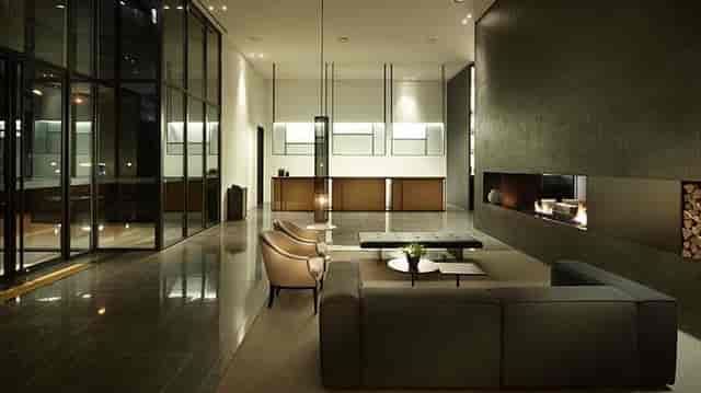 Modern lobby at Shilla Stay Dongtan, ideal for meetings and networking events.