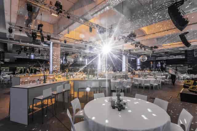Elegant event space in Alte Kindl Brauerei, perfect for galas and corporate functions.