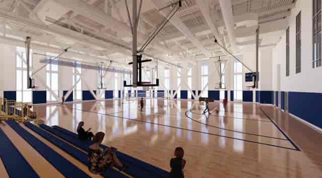 Knight Foundation Boardroom at Simmons University, spacious venue for corporate events and sports.
