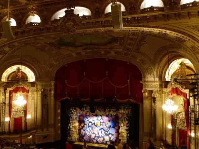Grand theater stage in Citizens Bank Opera House, ideal for performances and galas.