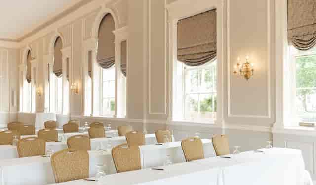 Elegant meeting room at The Mezzanine, perfect for professional gatherings and events.