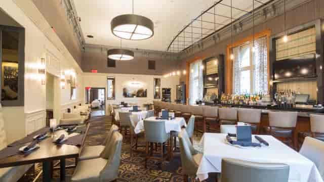 Private dining room at Ruth's Chris Steak House, elegant decor for intimate events.