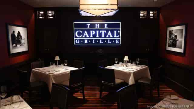 Elegant private dining room at The Capital Grille, perfect for upscale events and corporate dinners.