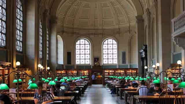 Boylston Room in Boston Public Library, elegant space for meetings and workshops.