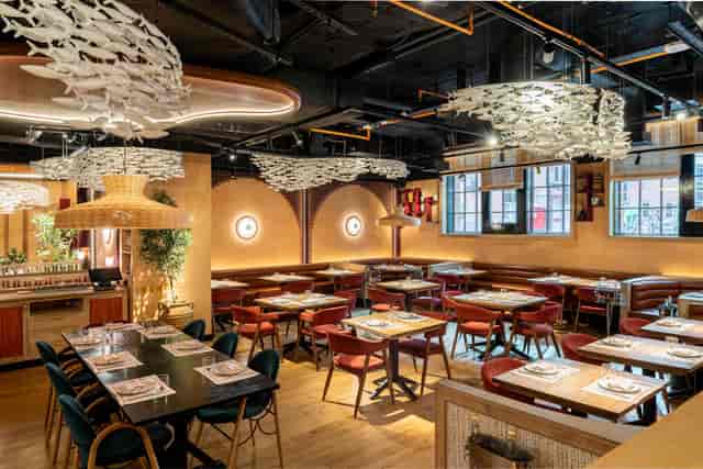Modern dining space at Bibo Shoreditch, ideal for intimate meetings and events.