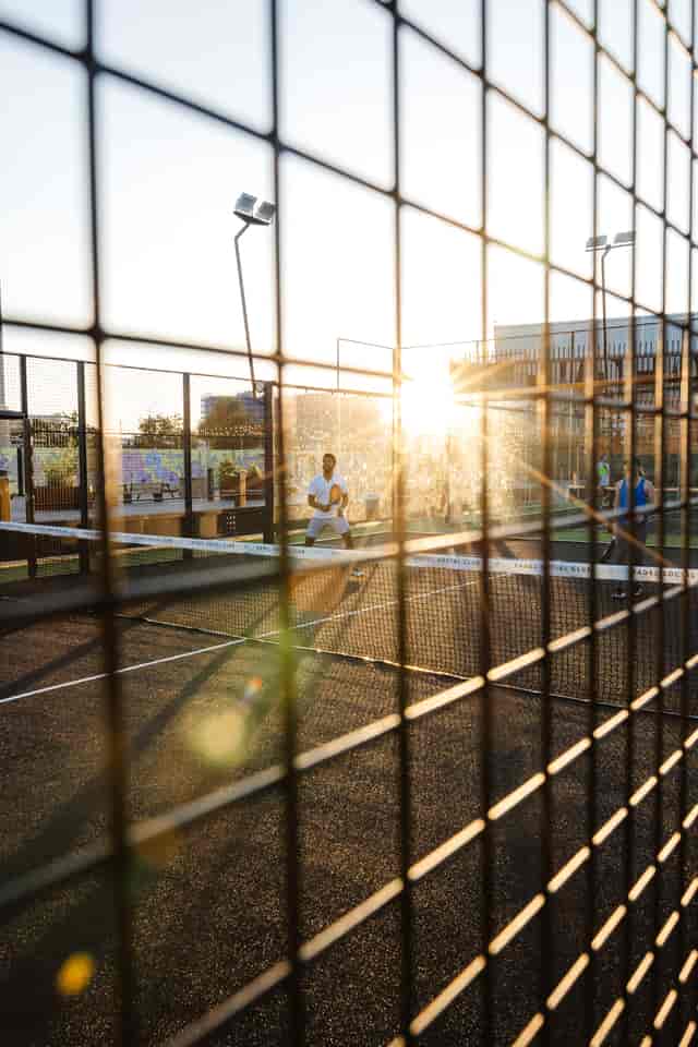 Vibrant outdoor Padel Social Club venue for team-building events and corporate retreats.