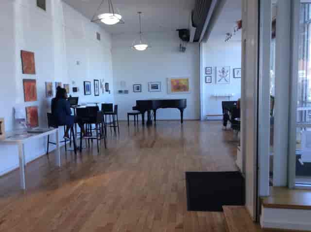 Green Room at Anacostia Arts Center, featuring hardwood floors for events and workshops.