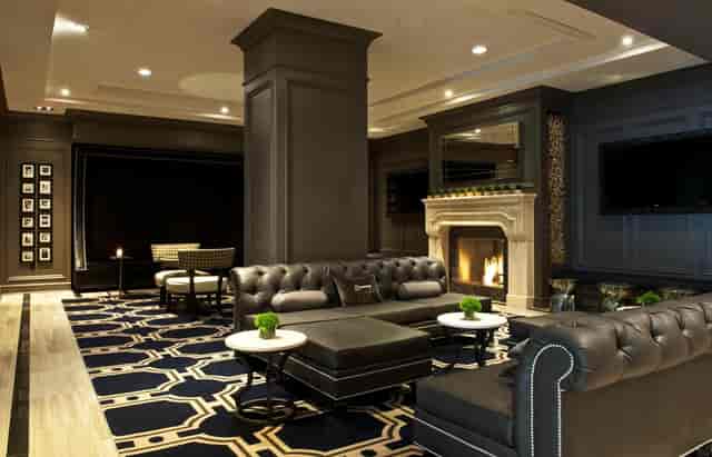 Sophisticated lounge at Melrose Georgetown Hotel for networking events and meetings.