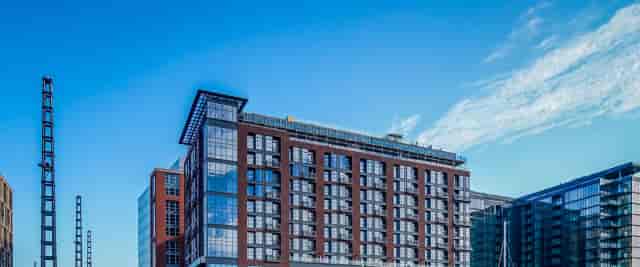 Modern hotel venue with large windows for events in Washington D.C. at The Wharf.