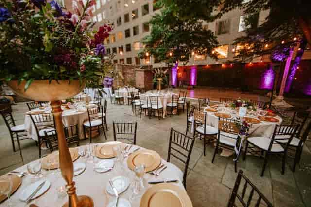 Elegant outdoor event space at Arts Club of Washington, perfect for weddings and gatherings.